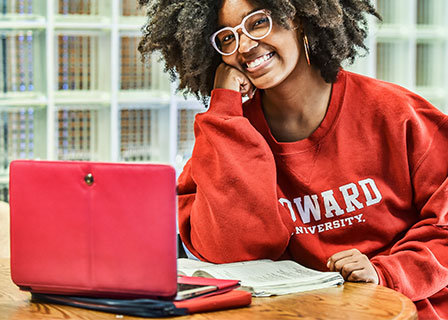 Student smiling.
