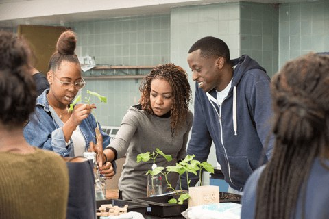 Image of group of students in science lab