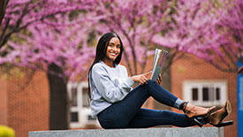 Student smiling.