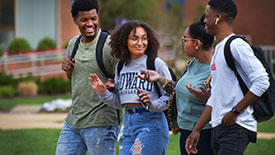 Students congregating.