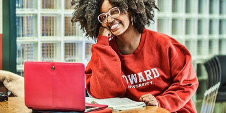 Student smiling.